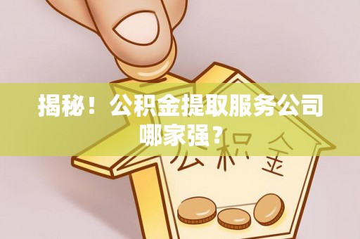 灵丘揭秘！公积金提取服务公司哪家强？